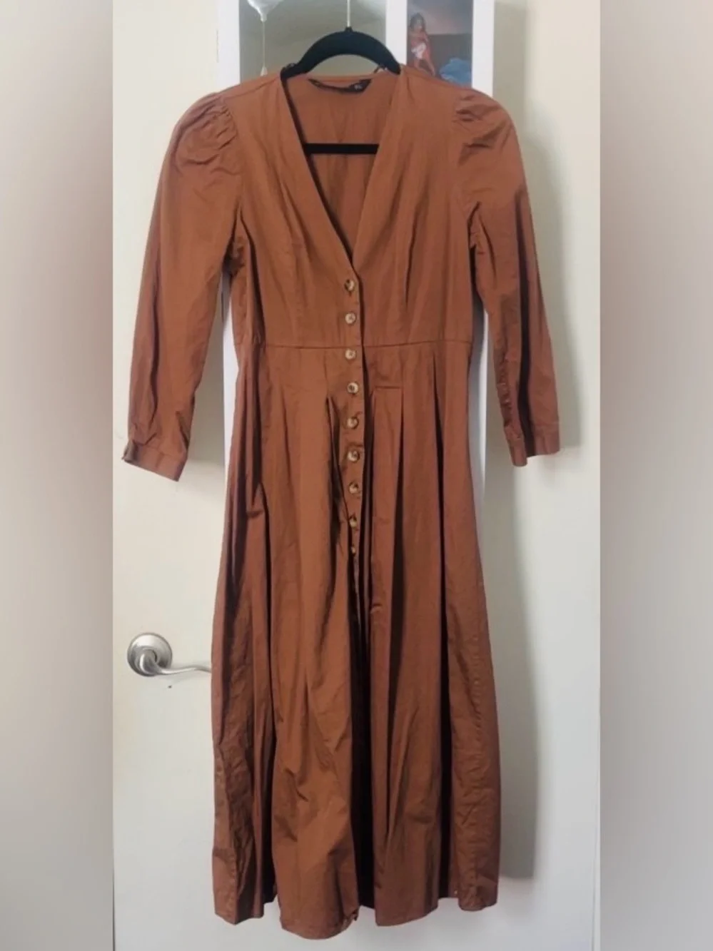 zara brown long sleeve dress Brown Long Sleeve Maxi Dress by Zara